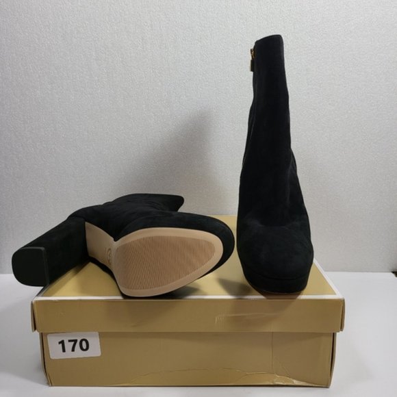Michael Kors Frenchie Suede Platform Booties SIZE-10-M COD/170 - Picture 5 of 7